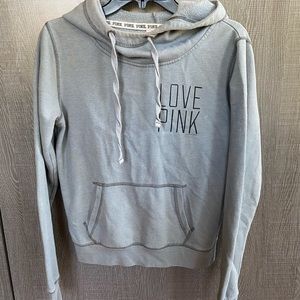 PINK Grey Cowl Neck Sweatshirt